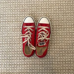 Red Converse low top